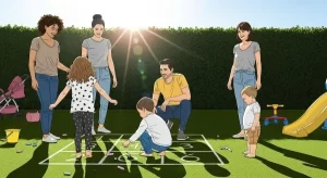 1-familia-pais-e-criancas-brincando-de-amarelinha-na-grama