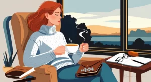 ilustracao-2-de-uma-pessoa-meditando-ou-escrevendo-em-um-caderno-com-uma-amarelinha-mental-quadrados-conectados-por-pensamentos-ao-fundo-2