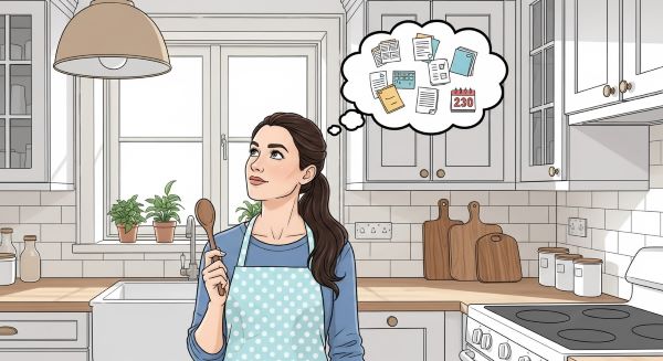ilustração-de-mulher-com-uma-colher-na-mão-pensativa