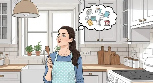 ilustracao-de-mulher-com-uma-colher-na-mao-pensativa