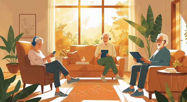 ilustracao-flat-desing-de-pessoas-60-numa-sala-de-estar-utilizando-equipamentos-eletronicos