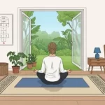 mulher-meditando-no-quarto-ao-acordar-ritual-matinal