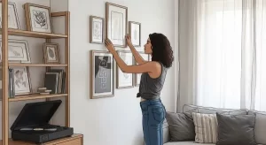 mulher-se-equilibrando-em-uma-corda-com-pratos-e-cesto-nas-maos