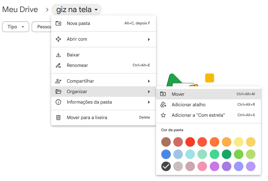 Como Criar e Organizar Pastas no Google Drive