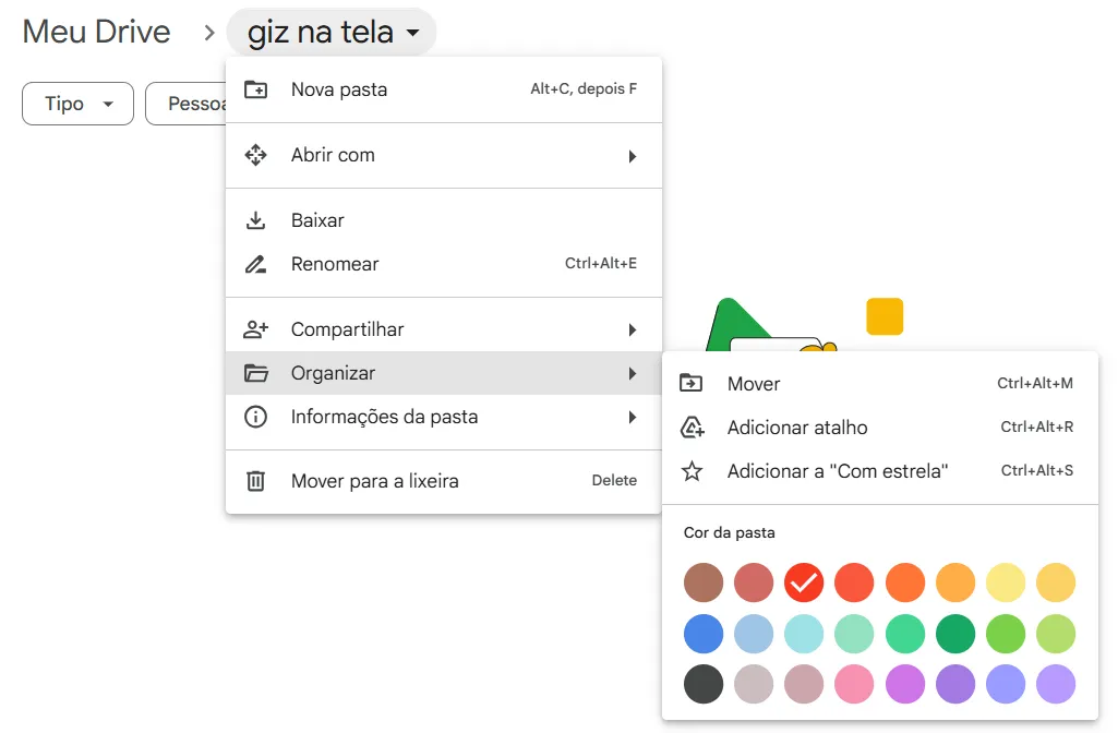 Como Criar e Organizar Pastas no Google Drive