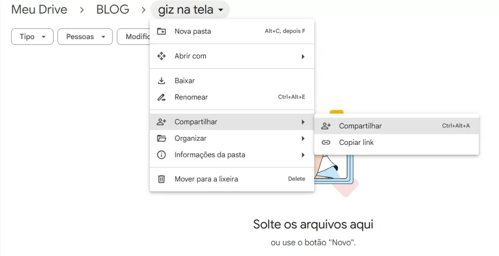 Como Criar e Organizar Pastas no Google Drive
